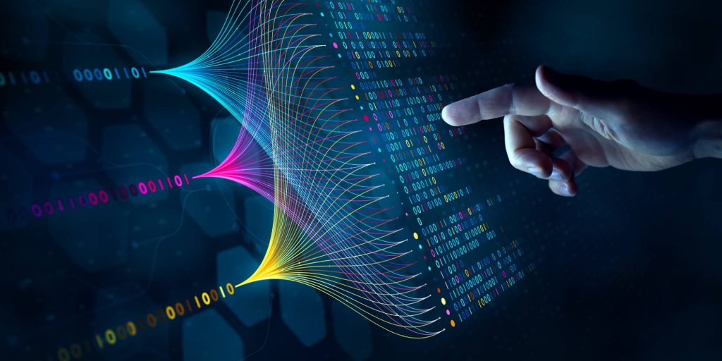 touch screen featuring vague ai concept